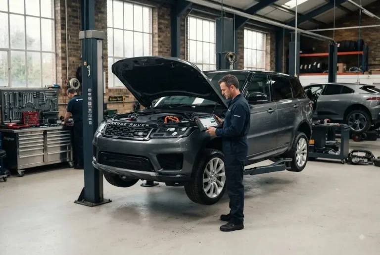 Hybrid servicing at a professional UK automotive workshop